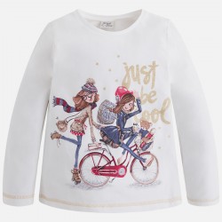 MAYORAL Girl t-shirt  white 4043/10