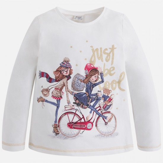 MAYORAL Girl t-shirt  white 4043/10