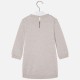 MAYORAL Girl long sleeve dress in fleece and satin 4963/15