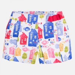 Girl print shorts with bow and pleat 3269/55