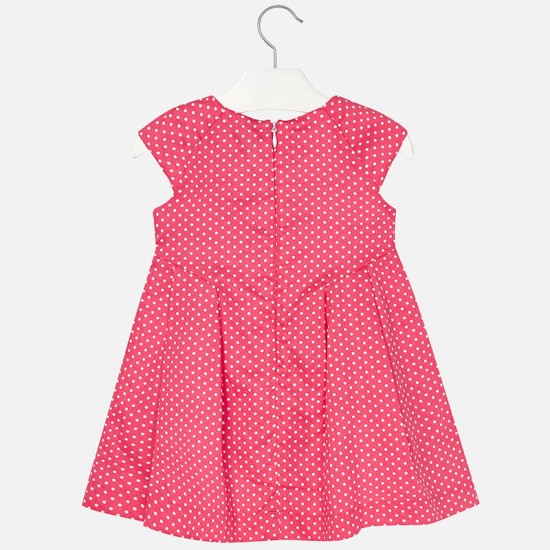 MAYORAL Satin poplin dress with floral applique 3946/29