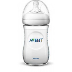 PHILIPS AVENT NATURAL ZĪDAIŅU PUDELĪTE 260 ML, LĒNAS PLŪSMAS KNUPĪTIS, 1M+ (ARTIKULS: SCF033/17)