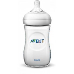 PHILIPS AVENT NATURAL ZĪDAIŅU PUDELĪTE 260 ML, LĒNAS PLŪSMAS KNUPĪTIS, 1M+ (ARTIKULS: SCF033/17)