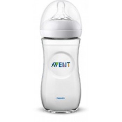 PHILIPS AVENT NATURAL ZĪDAIŅU PUDELĪTE 330 ML, LĒNAS PLŪSMAS KNUPĪTIS, 6 M+  SCF036/17