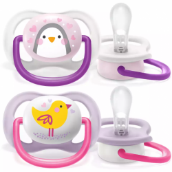 PHILIPS AVENT  Silicone Pacifier 0-6m, 2pcs. ultra air  Animals SCF080/06