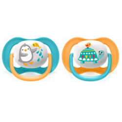 PHILIPS AVENT silikona māneklītis 6-18m, 2gab.ultra air Animals, SCF080/07