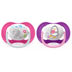 PHILIPS AVENT silikona māneklītis 6-18m, 2gab. ultra air Animals , SCF080/08
