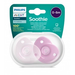 PHILIPS AVENT silikona māneklītis 0-6m, 2 gab. ar silikona vairogu, SCF099/22
