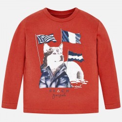 MAYORAL Long sleeved flags t-shirt for boy 4035/22