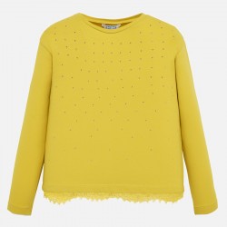Mayoral Long sleeved studded t-shirt for girl 7012/37