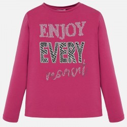 MAYORAL Long sleeved applique letters t-shirt for gir 7017/56