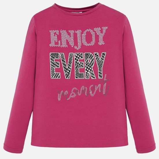 MAYORAL Long sleeved applique letters t-shirt for gir 7017/56 MAYORAL Long sleeved applique letters t-shirt for gir 7017/56
