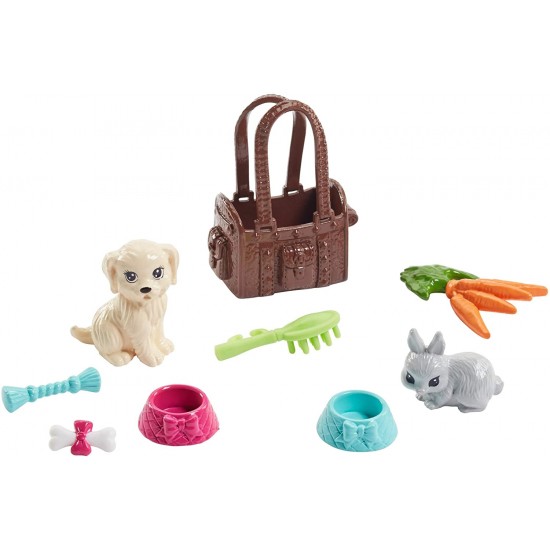 Barbie lelles un divu mājdzīvnieku komplekts FPR48 Barbie lelles un divu mājdzīvnieku komplekts FPR48