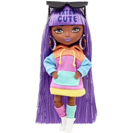 BARBIE Extra Mini Lelle – Ar Lavandas krāsas matiem, HJK66 BARBIE Extra Mini Lelle – Ar Lavandas krāsas matiem, HJK66