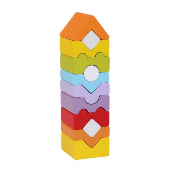 Wooden pyramids and towers ECO tower 12 pcs
