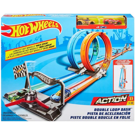 Hot Wheels® Double Loop Dash™ Track Set