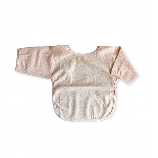 Baby bib with sleeves , pink