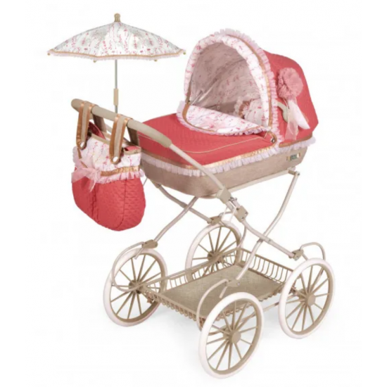 DeCuevas Toys Doll s stroller with umbrella and bag Martina 81 cm