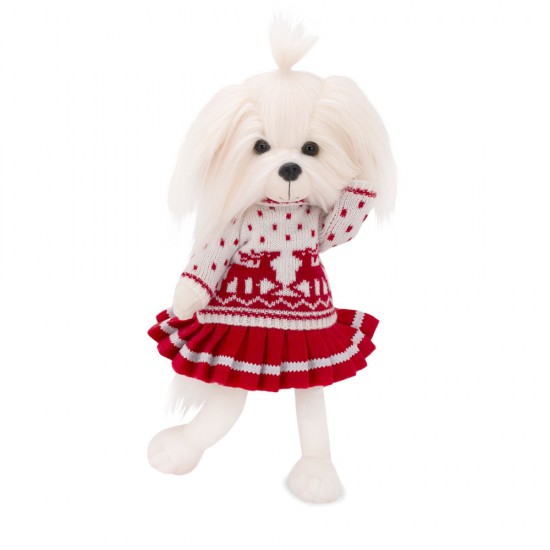 Mīkstā rotaļlieta LUCKY Doggy MIMI sunītis Ziemas Noskaņojums 37cm ar karkasu LD5/087 Mīkstā rotaļlieta LUCKY Doggy MIMI sunītis Ziemas Noskaņojums 37cm ar karkasu LD5/087