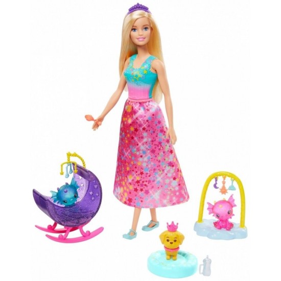 Barbie Dreamtopia Dragon Nursery rotaļu komplekts GJK49 Barbie Dreamtopia Dragon Nursery rotaļu komplekts GJK49
