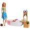Barbie® Fizzy Bath Doll & Playset, Blonde, with Tub, Puppy & More