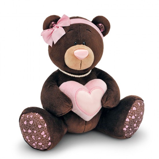 Rotaļu lācītis ar sirsniņu (15cm) M003 Rotaļu lācītis ar sirsniņu (15cm) M003