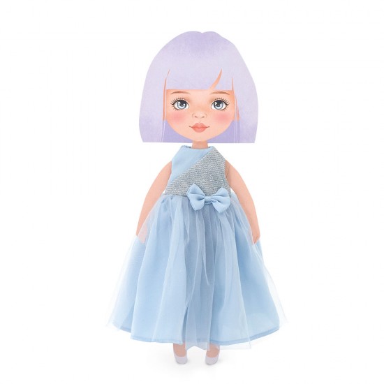Apģērbu komplekts lellei no kolekcijas Sweet Sisters Zila Satīna Kleita (35cm) S06 Apģērbu komplekts lellei no kolekcijas Sweet Sisters Zila Satīna Kleita (35cm) S06