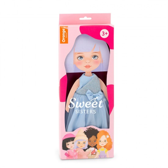 Apģērbu komplekts lellei no kolekcijas Sweet Sisters Zila Satīna Kleita (35cm) S06 Apģērbu komplekts lellei no kolekcijas Sweet Sisters Zila Satīna Kleita (35cm) S06