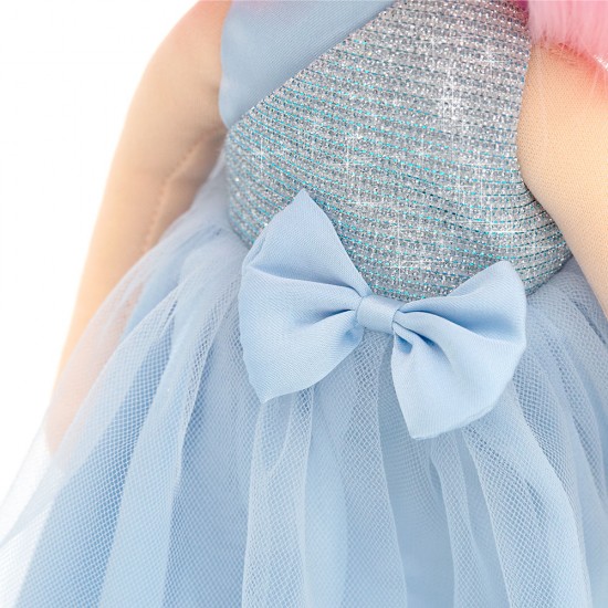 Apģērbu komplekts lellei no kolekcijas Sweet Sisters Zila Satīna Kleita (35cm) S06 Apģērbu komplekts lellei no kolekcijas Sweet Sisters Zila Satīna Kleita (35cm) S06