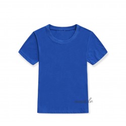 Bērnu T-krekls vienkrāsains ,spiklgti zils ,ar īsām piedurknēm 98-164cm
