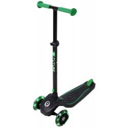 QPlay Future Scooter - Boys and Girls - Black with Green - Led Lighting V-1040