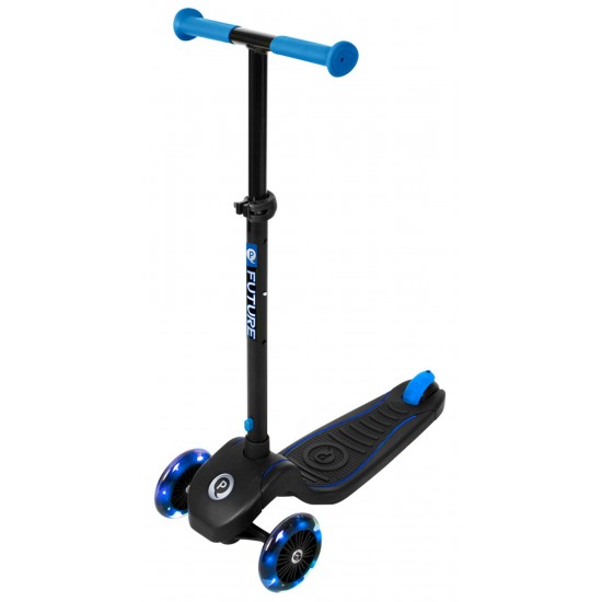 QPlay Future Scooter - Boys and Girls - Black with Green - Led Lighting V-1042