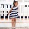 Mayoral Pleated striped dress for girl 3944/65