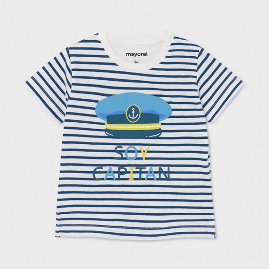 Mayoral Short sleeved striped t-shirt for baby boy 1005/88 Mayoral Short sleeved striped t-shirt for baby boy 1005/88