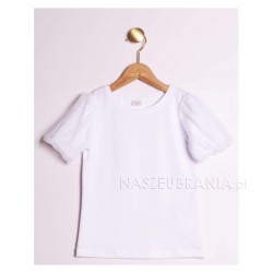 Balts ,T-krekls meitenēm ar īsam piedurknēm 98-122cm