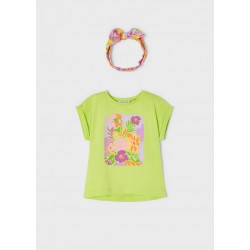 MAYORALshort sleeve T-shirt with headband girl