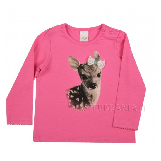 T-shirt for girls with print long sleeves 9010 T-shirt for girls with print long sleeves 9010